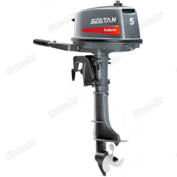 Лодочный мотор 2-тактный бензиновый Seatan T5BMS PRO (мощность 6 лс)